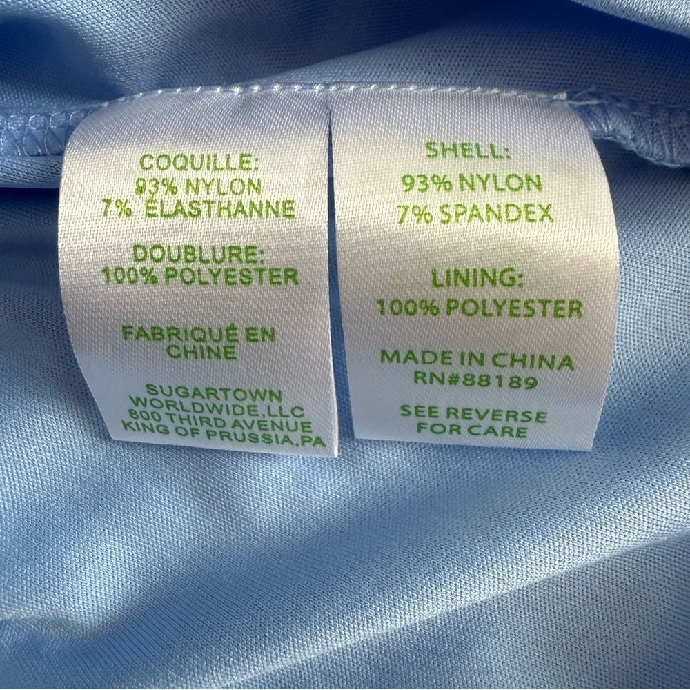Lily Pulitzer Blue Knit Crochet Lace Delicate Sleeveless Mini Womenβs Dress - Picture 6 of 7